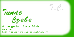 tunde czebe business card